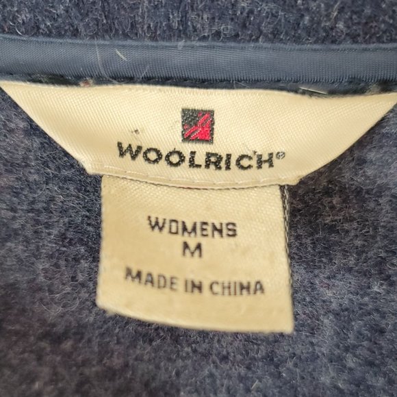 WOOLRICH Deep Navy Heather Wool Blend Zip Up Jacket - Medium - Picture 4 of 8